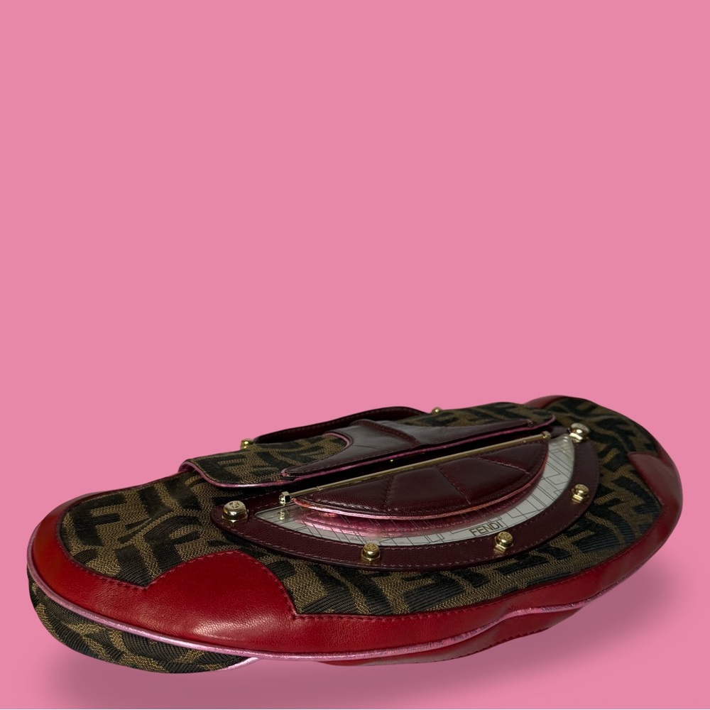 Fendi Zucca Vanity Mirror Clutch Tobacco Pink - Picture 4 of 13